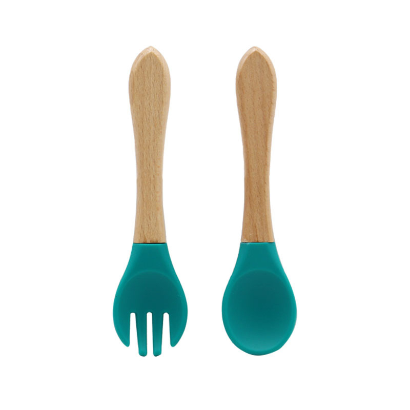 ベビーシリコンスプーンとフォークキット