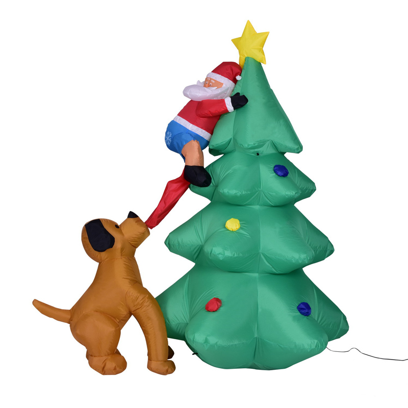 クリスマスツリーはインフレータブルなおもちゃを導きました