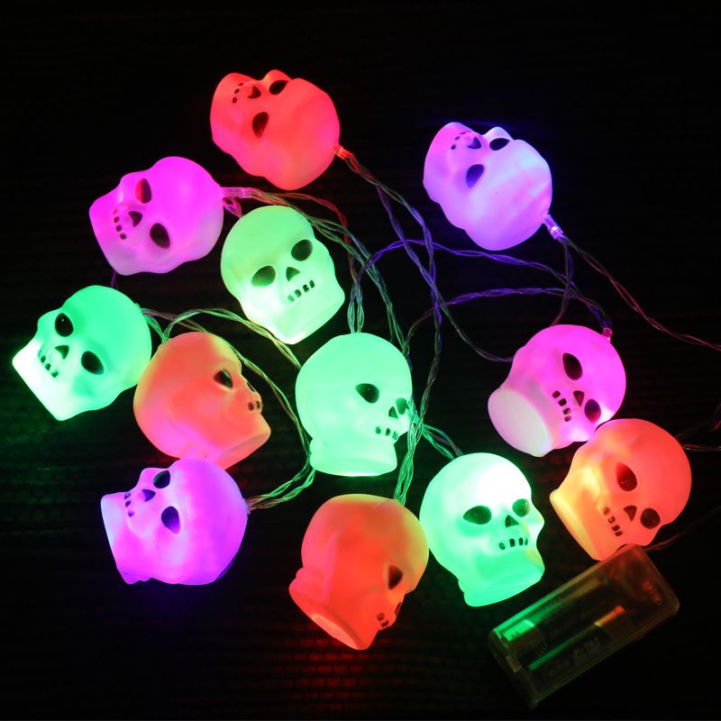 カラフルな屋内 30 LED ゴースト ハロウィン ストリング ライト