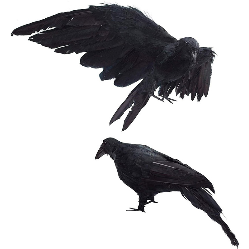 ハロウィーンの置物カラスのおもちゃ