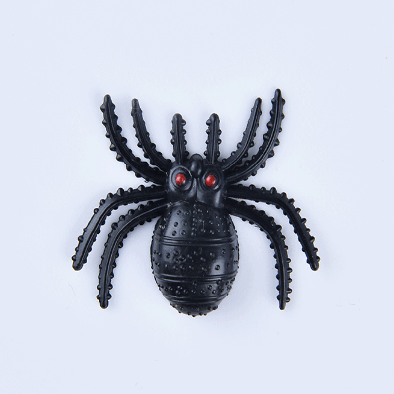 ハロウィーンプラスチックブラッククモ