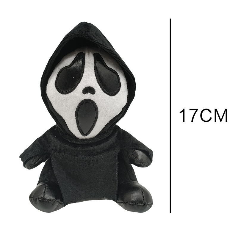 熱い販売ぬいぐるみ死神人形しかめっ面人形アニメ Ghostface ぬいぐるみ